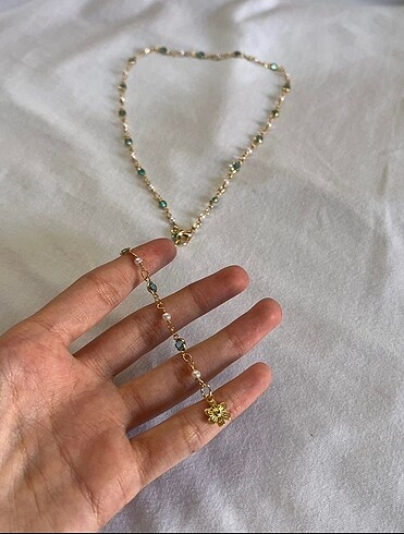 Çiçek charm Y model kolye
