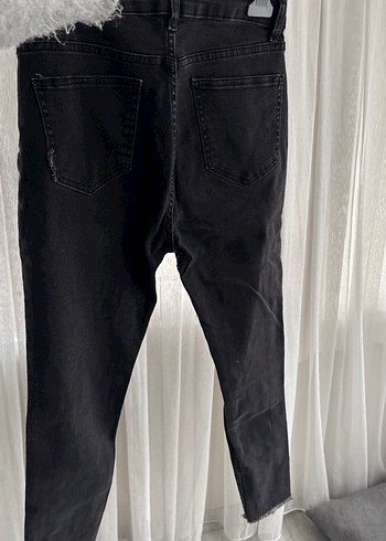 Siyah Dar Kesim Midi Kadın Kot Pantolon hiç giyilmedi - Görsel 4