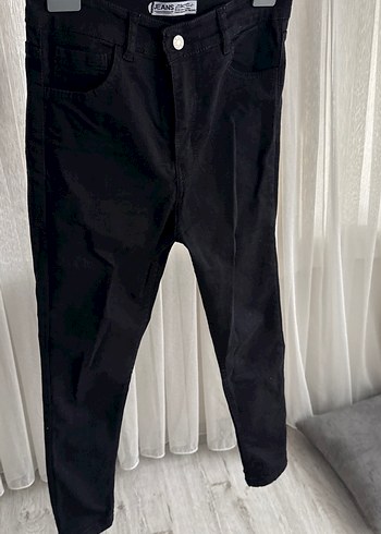 Kadın Siyah Normal Kesim Denim Pantolon - Görsel 5