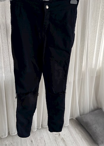 Siyah Dar Kesim Midi Jean - Görsel 3