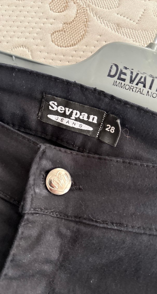 Siyah Dar Kesim Midi Jean - Görsel 5