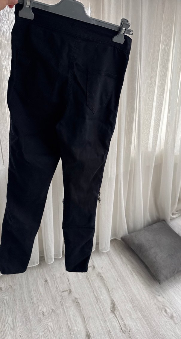 Siyah Dar Kesim Midi Jean - Görsel 4