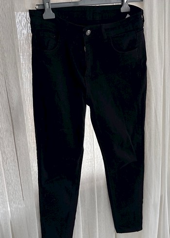 Siyah Kemerli Kadın Skinny Denim Pantolon - Görsel 2