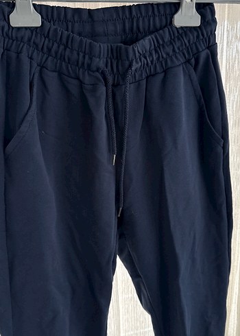 Siyah Kadın Keten Rahat Kesim Pantolon - Görsel 2