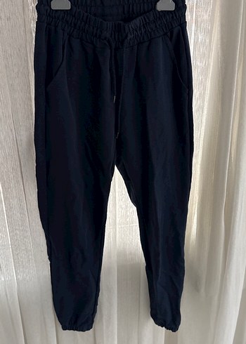 Siyah Kadın Keten Rahat Kesim Pantolon - Görsel 3