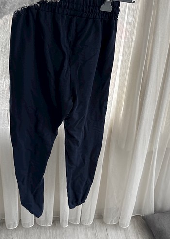 Siyah Kadın Keten Rahat Kesim Pantolon - Görsel 5