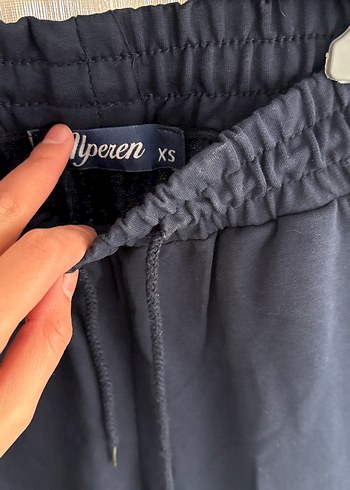 Siyah Kadın Keten Rahat Kesim Pantolon - Görsel 4