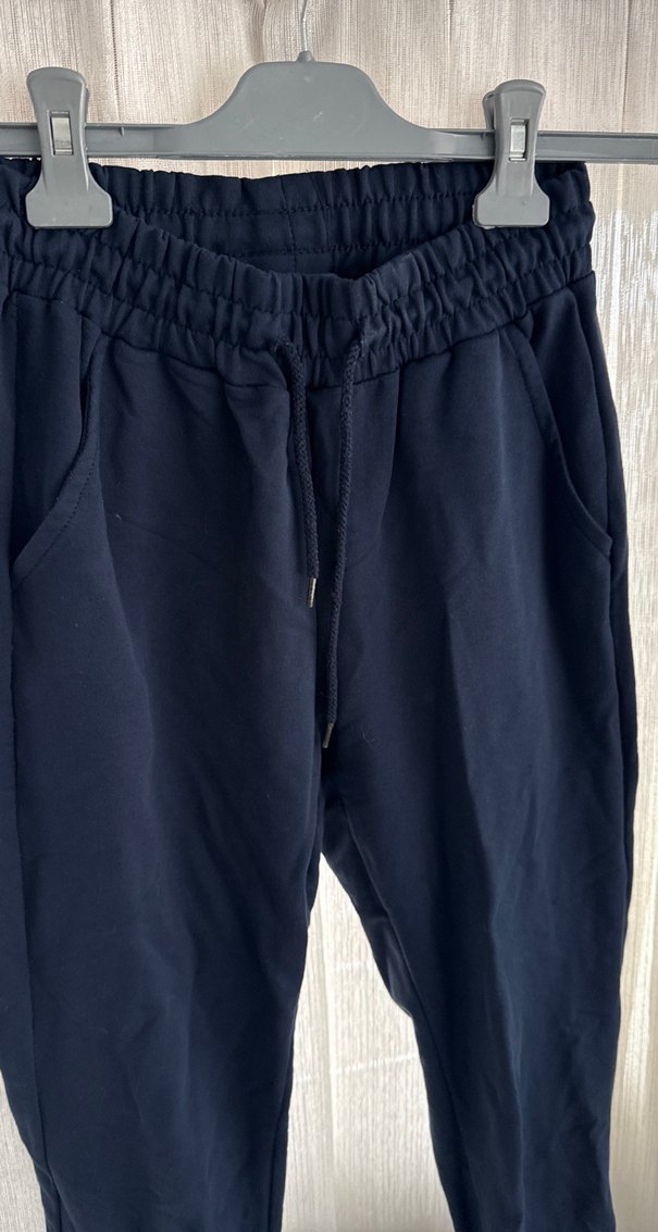 Siyah Kadın Keten Rahat Kesim Pantolon - Görsel 2