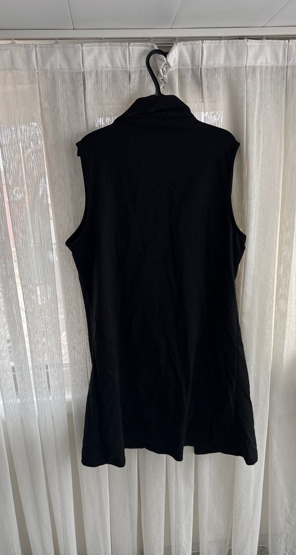 Siyah Kemerli Kolsuz Midi Kadın Yelek - Görsel 4