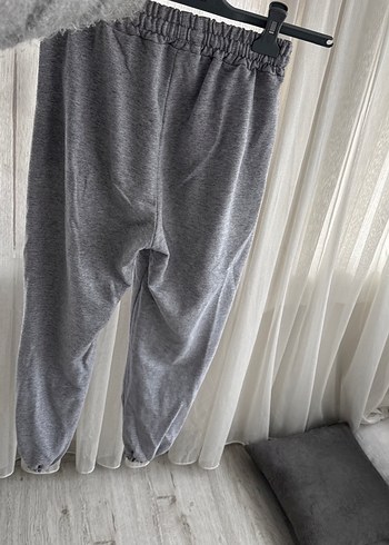 Gri Rahat Kesim Kadın Eşofman Altı - Görsel 3