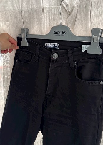 Siyah Kadın Dar Kesim Midi Kot Pantolon - Görsel 3