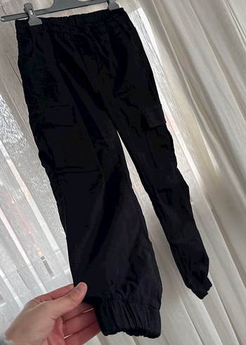 Siyah Kemerli Kadın Rahat Kumaş Pantolon - Görsel 3