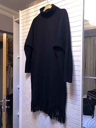 Kışlık püsküllü tunik elbise