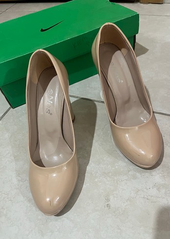 Bej Kadın Topuklu Stiletto Platformlu - Görsel 2