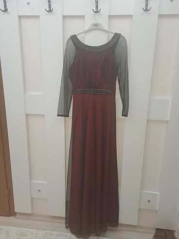 Kolları tül abiye - Görsel 3