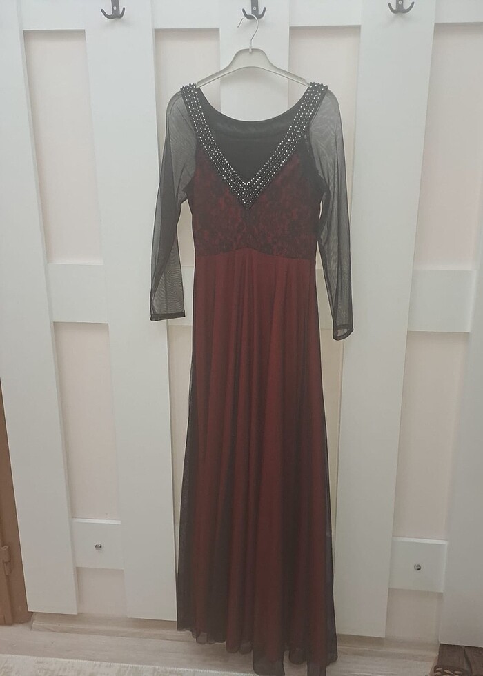 Kolları tül abiye - Görsel 2