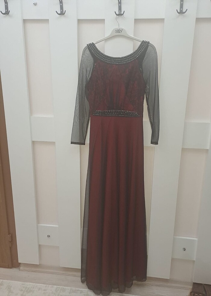 Kolları tül abiye - Görsel 3