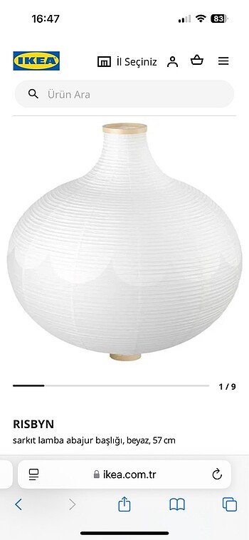 IKEA RISBYN AVİZE