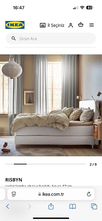Beden beyaz Renk IKEA RISBYN AVİZE