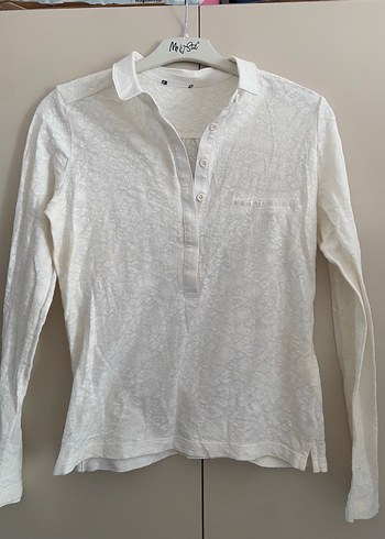 Beyaz Uzun Kollu Keten Gömlek - Görsel 3