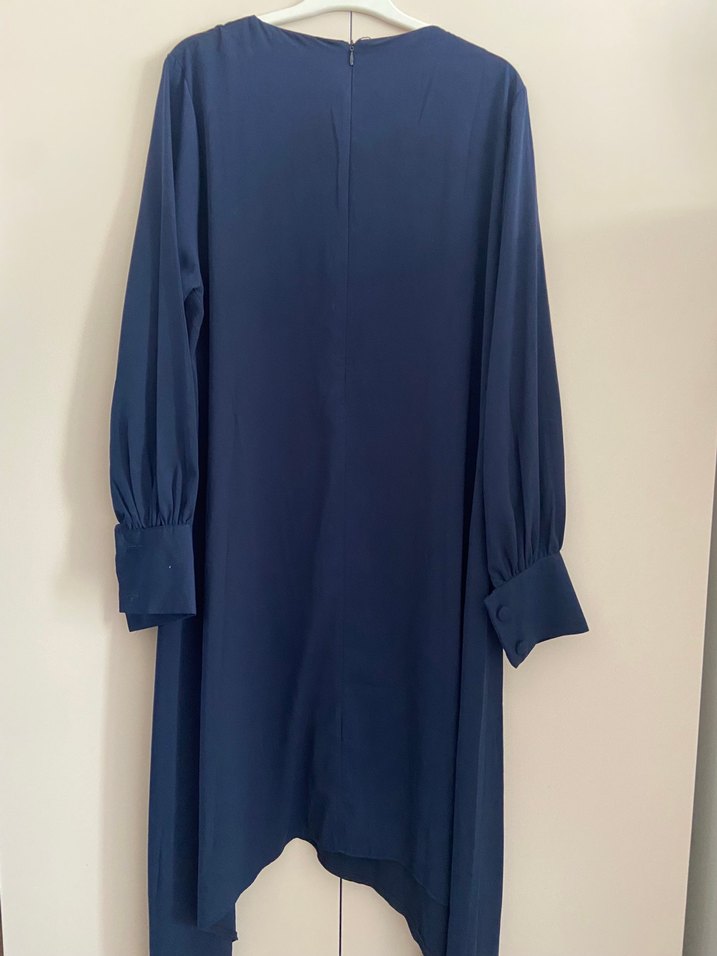 Düğmeli Lacivert Uzun Kollu Kadın Tunik - Görsel 3