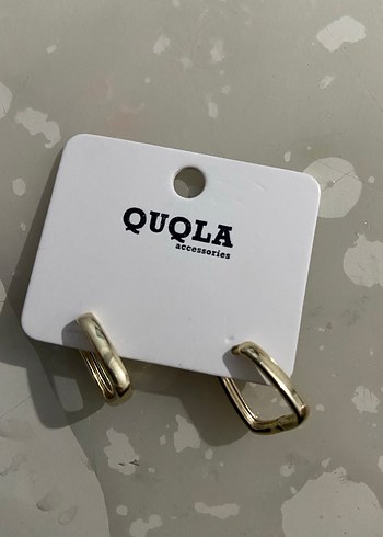 Kadın dikdörtgen Çelik küpe gold - Görsel 7