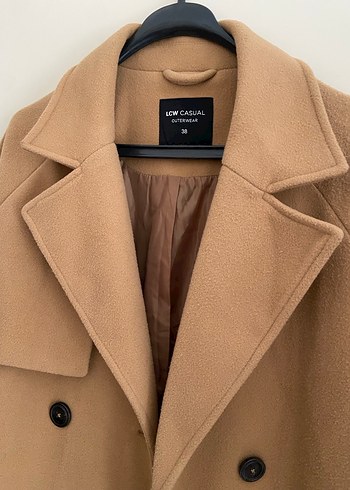 Kadın camel kaşe Kaban - Görsel 4