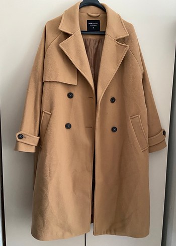 Kadın camel kaşe Kaban - Görsel 3