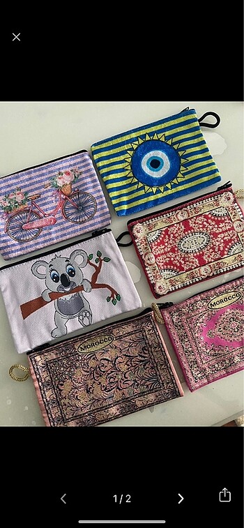 Kadın cüzdan kilim desenli