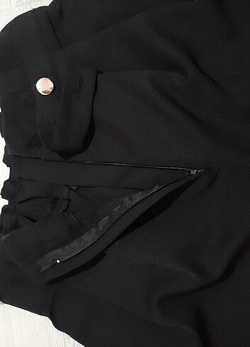 42 Beden siyah Renk Yüksek Bel Kumaş Pantolon