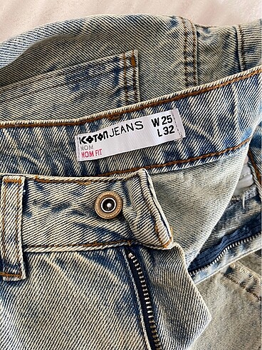 34 Beden KOTON eskitme renkli mom jean