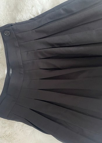 Addax Siyah Pilili gotik Mini Etek Addax