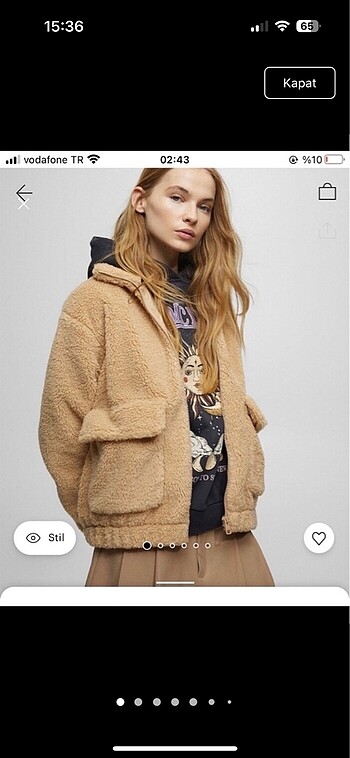 Pull & bear pelüş mont