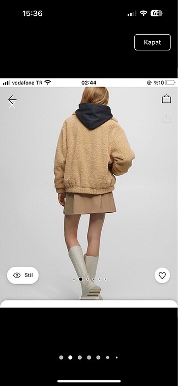 Pull and Bear Pull & bear pelüş mont
