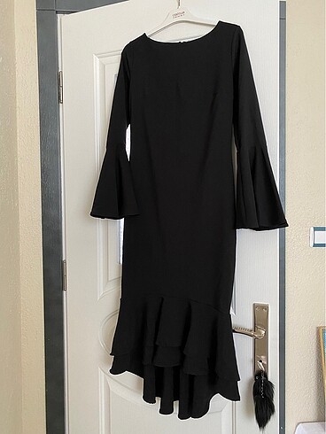 l Beden siyah Renk Abiye elbise