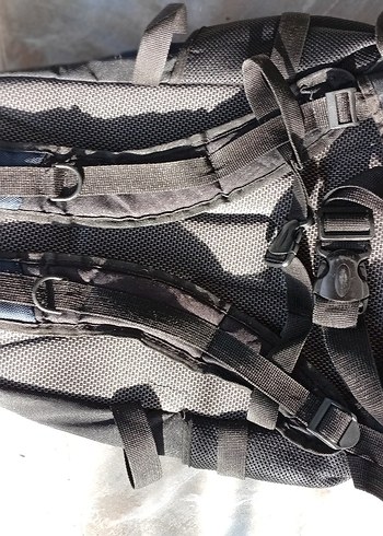 Siyah Erkek Sırt Çantası, Tokalı, Biker Tarzı - Görsel 5