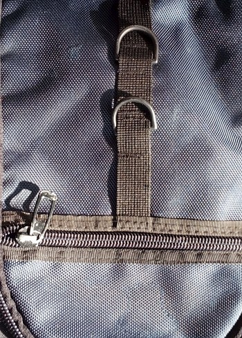 Siyah Erkek Sırt Çantası, Tokalı, Biker Tarzı - Görsel 2