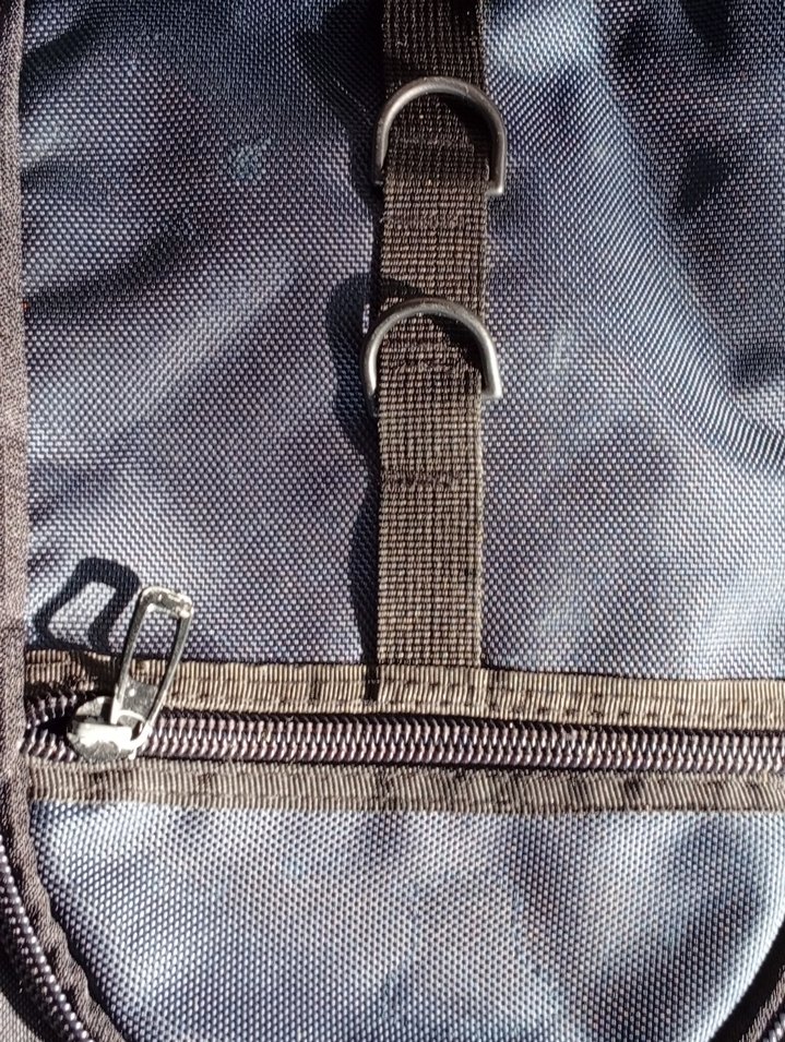 Siyah Erkek Sırt Çantası, Tokalı, Biker Tarzı - Görsel 2