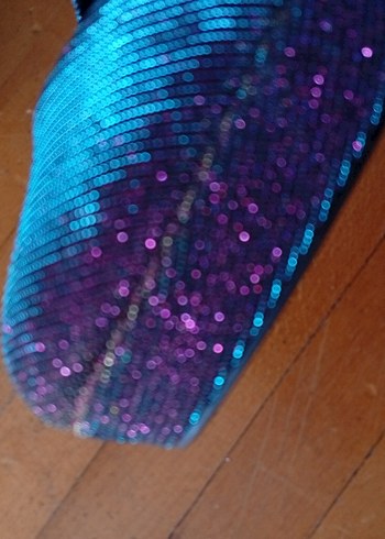 Mor Simli Dolgu Topuklu Kadın Stiletto - Görsel 5