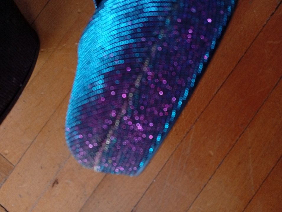 Mor Simli Dolgu Topuklu Kadın Stiletto - Görsel 5