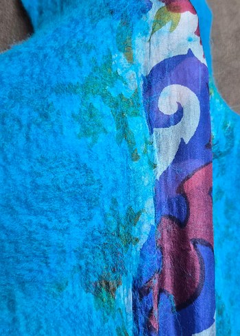 Renkli Bohem Tarzı Kadın İpek Şal - Görsel 5