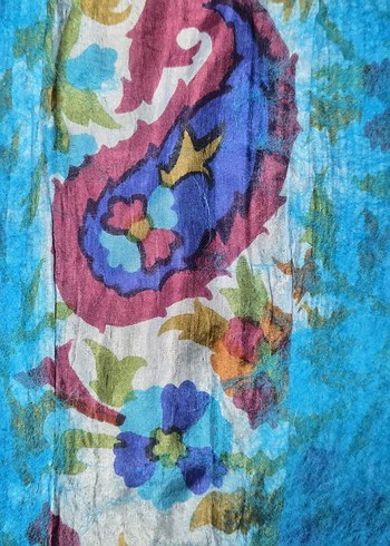 Renkli Bohem Tarzı Kadın İpek Şal - Görsel 6