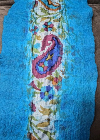 Renkli Bohem Tarzı Kadın İpek Şal - Görsel 7