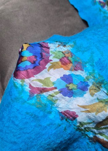 Renkli Bohem Tarzı Kadın İpek Şal - Görsel 2