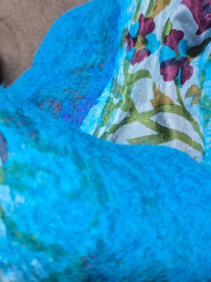 Renkli Bohem Tarzı Kadın İpek Şal - Görsel 4