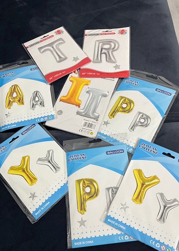 Renkli Gümüş Harf balonlar  - Görsel 2