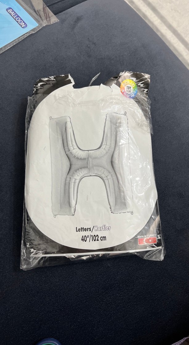 Gri Harf Balon - H - Görsel 3