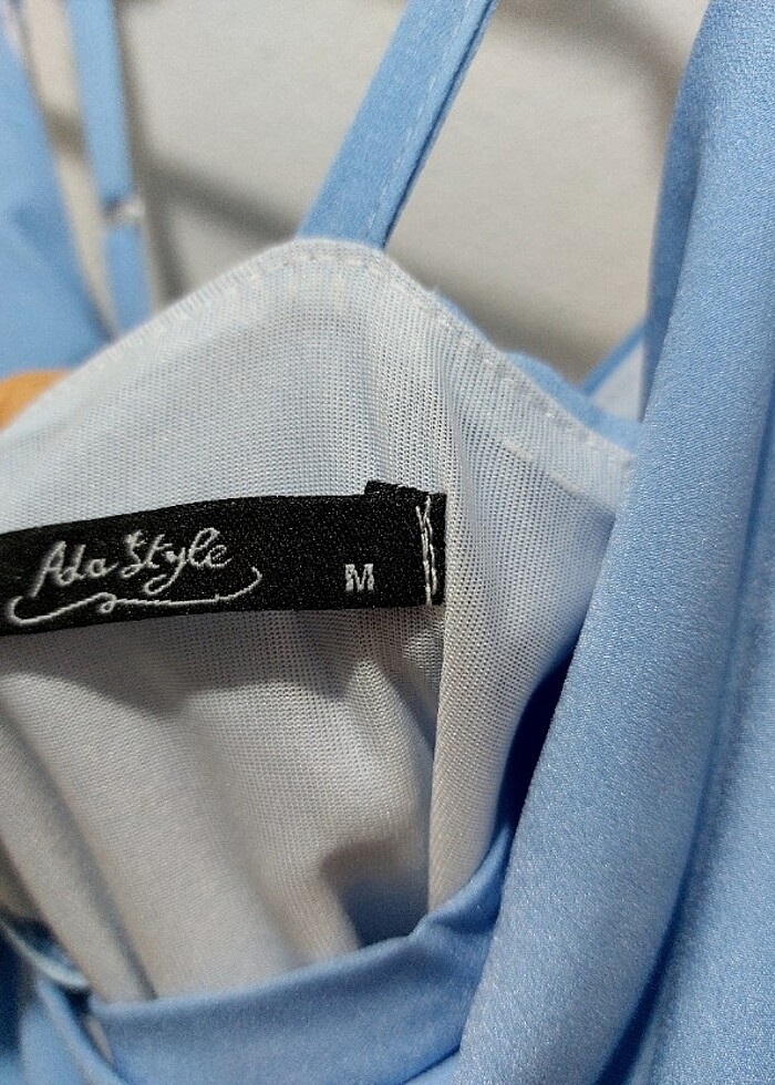 İp Askılı Mini Fırfırlı Elbise - Görsel 4