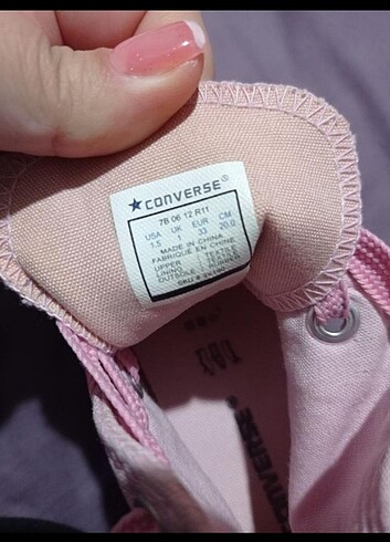 35 Beden Pembe Converse 33 numara
