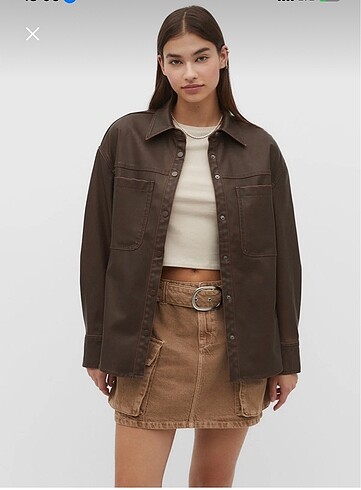 xs Beden Stradivarius Deri Gömlek
